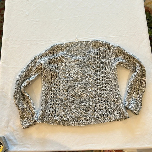 FP Free People sz M Pegasus Yarn West End Marled Gray pullover Sweater medium - Picture 4 of 6